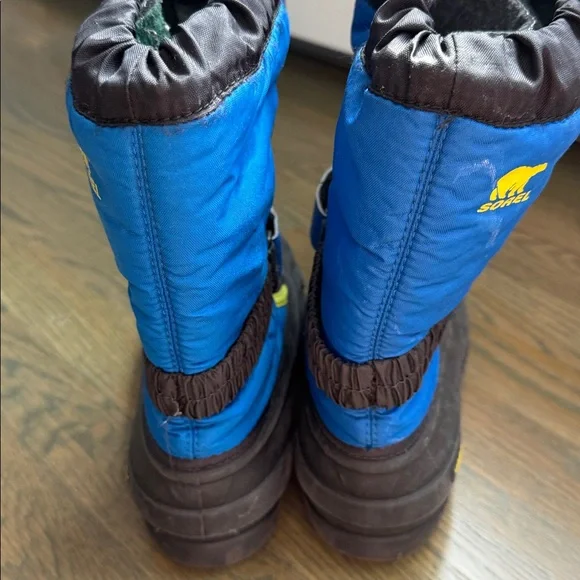 Sorel Black and Blue Snow Boots with Yellow Accents Toddlers main image 4